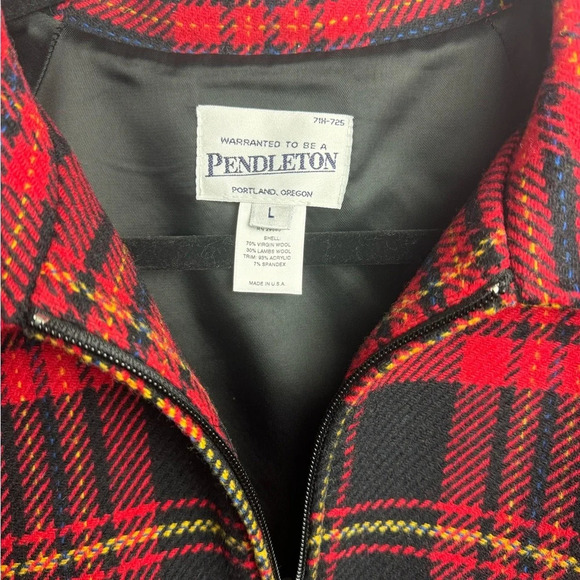 Pendleton Men’s Alpine Holiday Wool Flannel Jacket size Large - Picture 2 of 8
